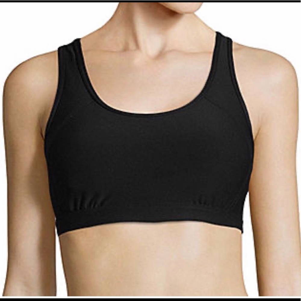 Xersion Black Keyhole Medium-Support Sports Bra